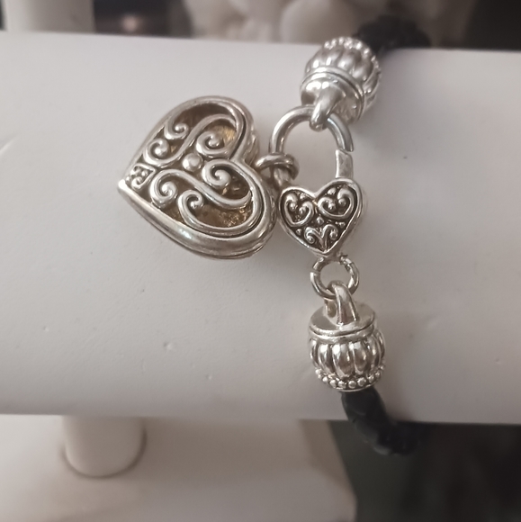 Brighton Leather Heart Charm Bracelet - Picture 4 of 5